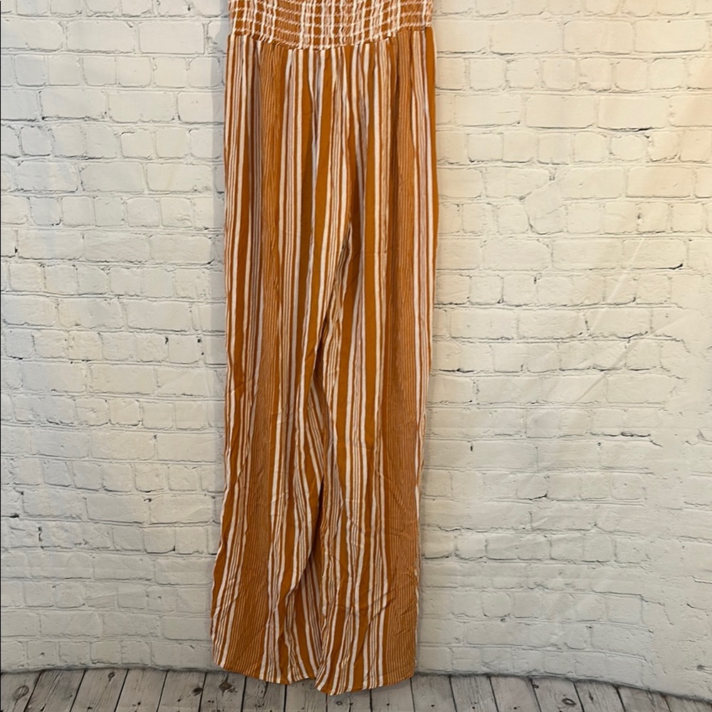 BBJ Striped Mustard and White Wide-Leg Pants - Picture 5 of 9